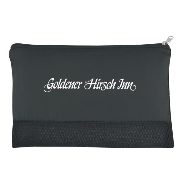 Promotional Custom Logo Round Makeup Bag Nylon Cosmetics Bag