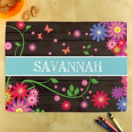 Flower Power Personalized Placemats | Custom Table Accessories