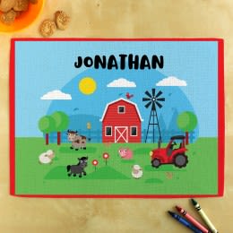 Farm Animal Friends Personalized Placemats | Custom Baby Gifts