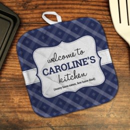 Welcome To My Kitchen Customized Potholder | Customized Baking Gift for Her Personalized Gift