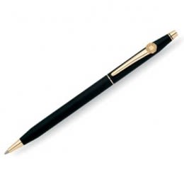 Black Century Ballpoint Cross Pen with Gold Plating | Promotional Fancy Engraved Pens | Custom Employee Gift Pens