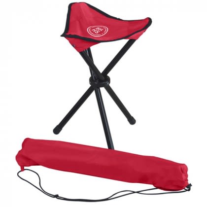 Custom Imprint Folding Stadium Chair - outdoors chairs with business logo - Red