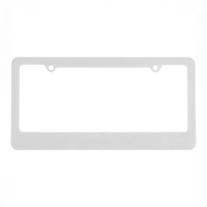 White Classic Custom 2 Hole License Plate Frames | Bulk 2 Hole License Plate Frames | Promotional Car Accessories