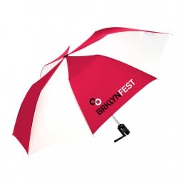 Customized Auto Open Compact Umbrella Red/White