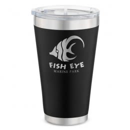 Custom Insulated Pint Tumbler - Veterans | Promotional Tumblers - Black