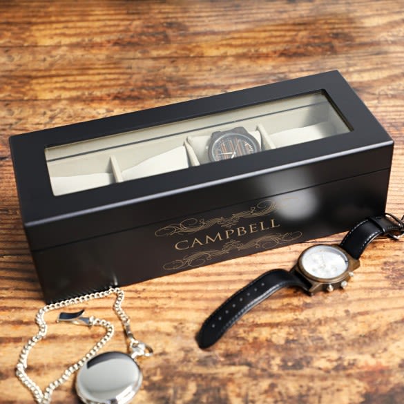 Personalized Watch Box - Holds 4 Watches