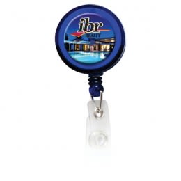 Round Full Color Badge Holder with Alligator Clip