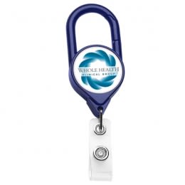 Jumbo Carabiner Badge Reel - Blue