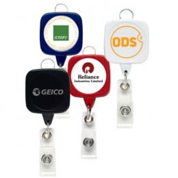 Sqround Badge Reel With Ring