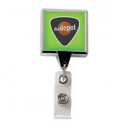 Chrome Jumbo Square Badge Reel