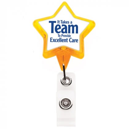 Star Badge Reel Imprinted with Logo