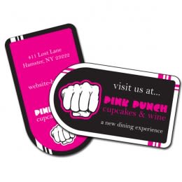 UV Coated Full Color Business Cards - Single Round Side