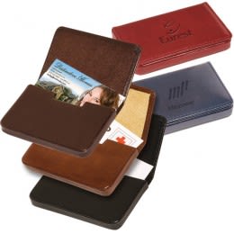 Gift Boxed Leather SoHo Card Case | Personalized Leather Business Card Holders | Promotional Leather Business Card Cases