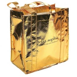 Gold Metallic Shopper Tote Bag