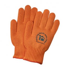 Orange Knit Gloves