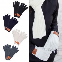 Custom Logo Leeman Rib Knit Gloves