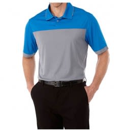 Custom Men's Mack Short Sleeve Polo - Olympic blue/steel grey