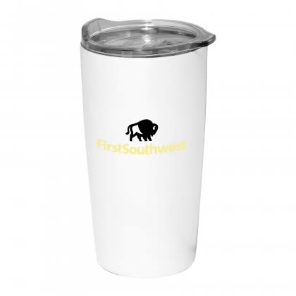 Printed Logo 20 oz Emperor Vacuum Tumbler - White