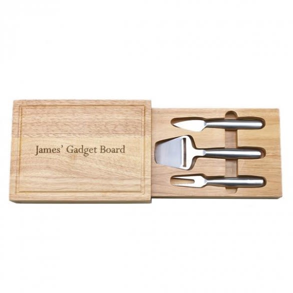 Personalized Cheese Board Serving Set with Engraved Name