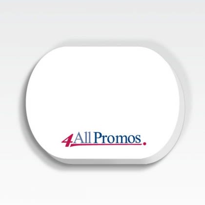 Adhesive Die Cut Notepad - Oval 4 x 3 50 Sheet Pad