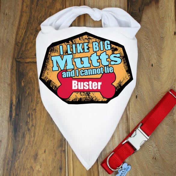 I Like Big Mutts Personalized Dog Bandana 