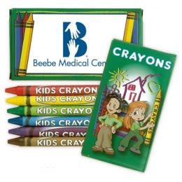 Personalized 4 Pack Crayons - Green Box - Crayons