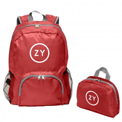 Customized Folding Backpack - Red