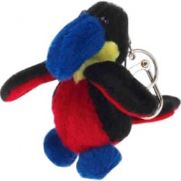 Toucan on Key Chain with Imprint