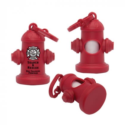Fire Hydrant Pet Waste Bag Dispenser - Red | Branded Pet Accessories