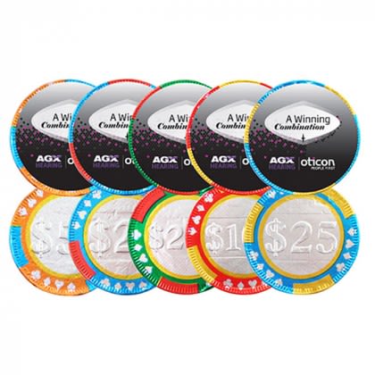 Chocolate Poker Chip w/ Label