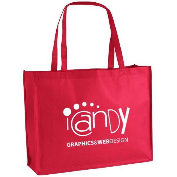 Customized George™ Large Custom Printed Non-Woven Tote Bag - 20W x 16H x 6D