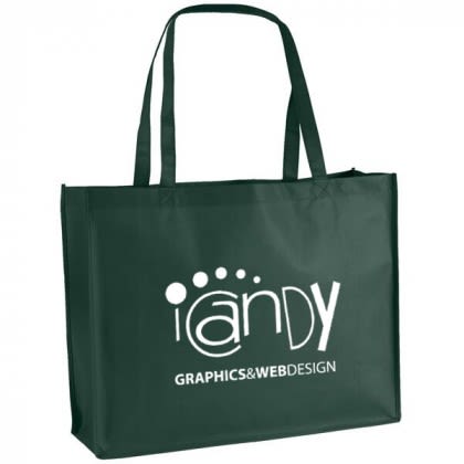 George™ Non-Woven Tote Bag Logo Products - Hunter Green