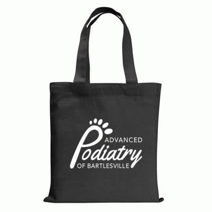 Colored Mini Economy Cotton Tote- Black