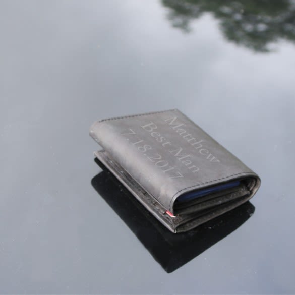 Custom Men's Tri-Fold Leather Wallet
