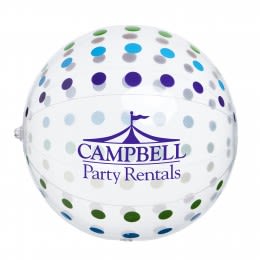 Custom Logo Polka Dot Beach Ball 