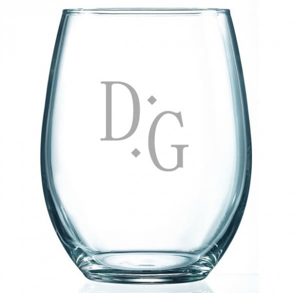 Versatile Monogram Stemless Wine Glass - 15oz