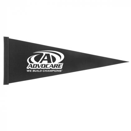 Black Custom 8 x 18 Felt Pennants | Custom Felt Pennants | Promotional Felt Pennants Wholesale