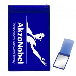 Translucent Blue Rectangle Compact Mirror | Branded Locker Mirrors