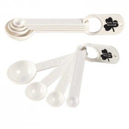 Set of Four Measuring Spoons Promotional Custom Imprinted With Logo