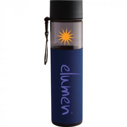 Imprinted Logo 24 oz Alta Water Bottle - Navy sleeve/Smoke bottle