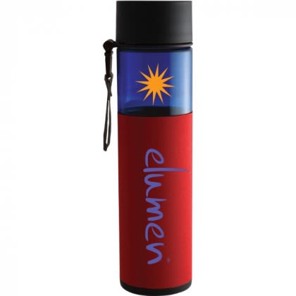 Imprinted Logo 24 oz Alta Water Bottle - Red sleeve/Blue bottle