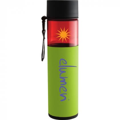 Imprinted Logo 24 oz Alta Water Bottle - Lime green sleeve/Red bottle