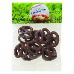 Chocolate Pretzels - 2 Oz Promotional Custom Imprinted With Logo