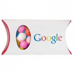 Chocolate Buttons Pillow Box - 1.5 Oz Promotional Custom Imprinted With Logo