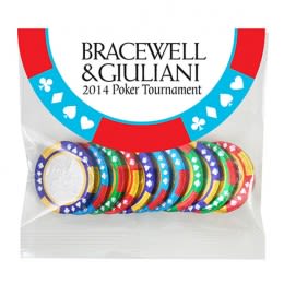 Chocolate Poker Chips in Large Promotional Bag | Custom Chocolates