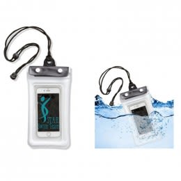 Logo Floating Water-Resistant Smartphone Pouch - White