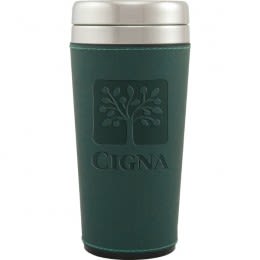 Customized 16 oz Regency Stainless Travel Mug - Forest green