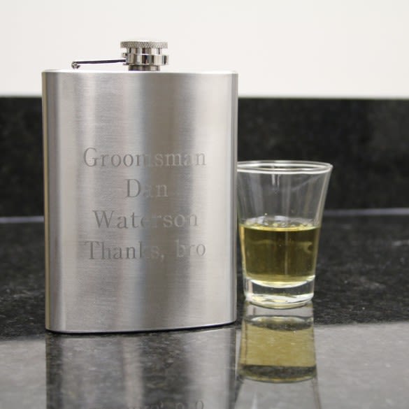 Groomsman Custom Engraved Flask