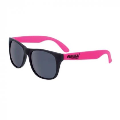 Classic Sunglasses with Logo Neon Pink