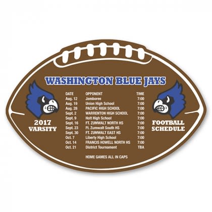 Promotional Sports Schedule Magnet Giveaways | Football Schedule Magnet | Personalized Souvenir Magnets | Advertising Magnets